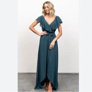 Baltic Born Katya Ruffle Maxi Dress Dusty Topaz XXL